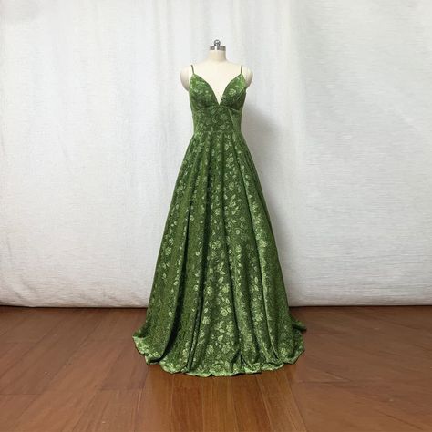 Green Floral Prom Dress, Hippie Prom Dress, Olive Green Prom Dress, Prom Dress 2022, Floral Prom Dress, Dress 2022, Floral Prom Dresses, Spaghetti Strap Prom Dress, Tulle Evening Dress