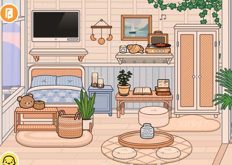 Bedroom 🎀 Toca Boca Room Ideas Bohemian House Bedroom, Toca Boca Costal Bedroom, Toca Boca Costa Villa House Ideas, Toca Bedrooms Ideas, Toca Boca Room Ideas Coastal Villa, Toca Boca Room Ideas Bedroom, Toca Life Bedroom Ideas, Bedroom Ideas Toca Boca, Bedroom Toca Boca