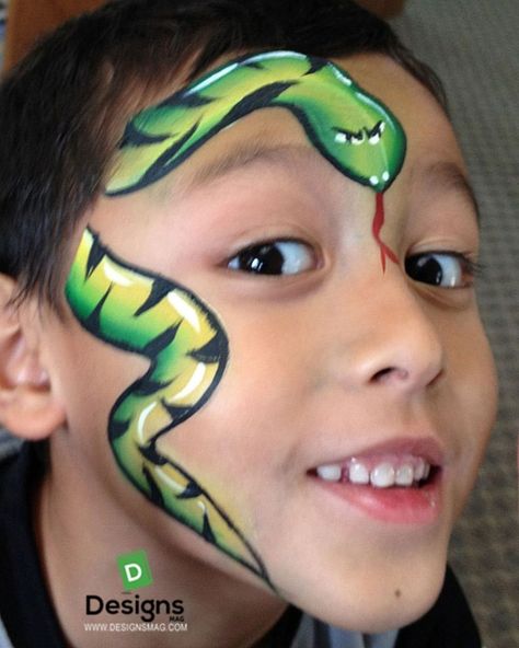 Face Painting Makeup, Easy Face Painting Ideas, Face Painting Halloween Kids, Easy Face Painting Designs, Easy Face Painting, Animal Face Paintings, Painting Makeup, Reptile Party, Cheek Art