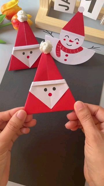 Paper Craft Ideas on Instagram: "Let's make a paper Santa Claus #origami #origamiart #santa #santaclaus #papercraft #papercrafting" Paper Santa Claus, Santa Claus Crafts, Christmas Art For Kids, Santa Crafts, Folding Origami, Christmas Arts And Crafts, Handmade Christmas Crafts, Noel Diy, Christmas Origami