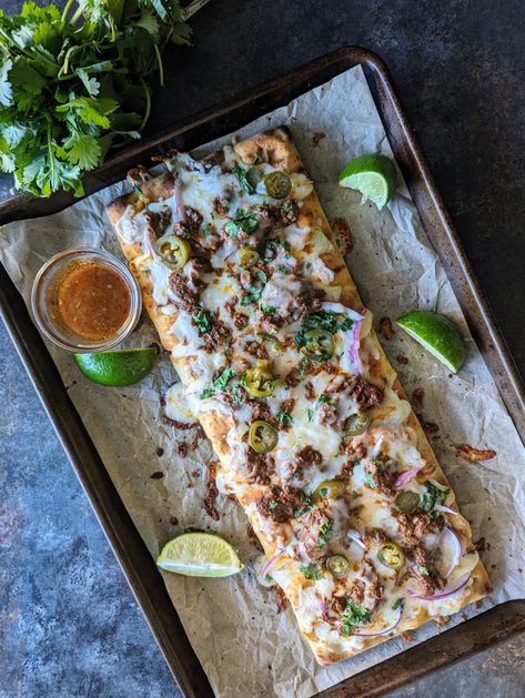 Trader Joe’s Birria Pizza, Birria Pizza Trader Joe’s, Trader Joes Pizza Crust Recipes, Trader Joe’s Pizza Recipes, Birria Pizza, Magical Food, Cheese Crust Pizza, Lactation Cookies Recipe, Meat Seasoning