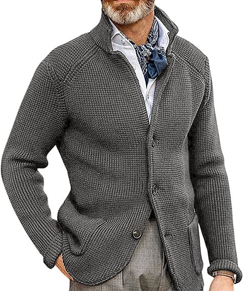 Cardigan Outfit Plus Size, Old Man Clothes, Mens Cable Knit Cardigan, Mens Shawl Collar Cardigan, Mens Cable Knit Sweater, Mens Knitted Cardigan, Wool Sweater Men, Slim Fit Sweater, Man Clothes