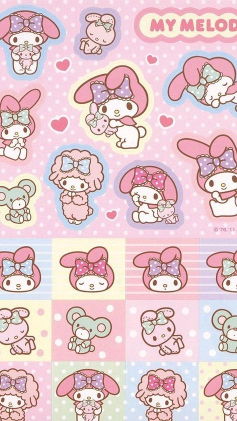 Hello Kitty Stickers, My Melody, Sticker Sheet, Hello Kitty, Kitty, Pink