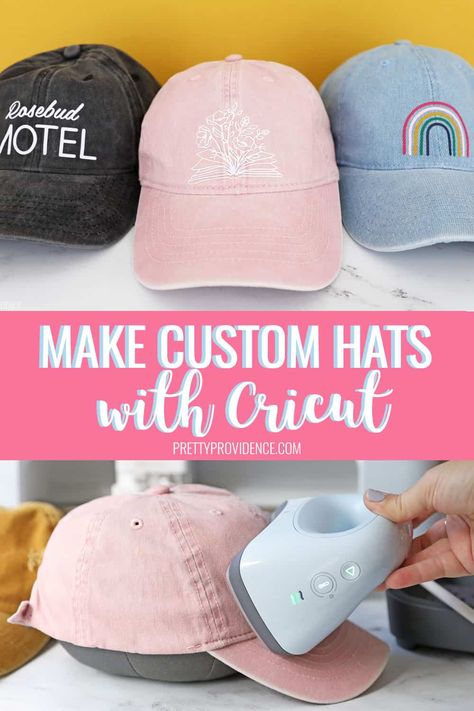 Cricut Ball Cap Ideas, Hat Cricut Ideas, Cricut Baseball Hat, Baseball Hat Design Ideas, Diy Baseball Hat, Custom Hat Ideas, Cricut Hats, Best Cricut Machine, Beginner Cricut