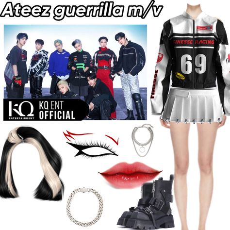 Ateez guerrilla m/v (1/4) Ateez Cyberpunk Outfit, Ateez Guerilla Outfits, Ateez Hala Hala Outfit Inspired, Guerilla Outfit Ateez, Ateez Concert Outfit Ideas Crazy Form, Mingi Guerrilla Outfits, Ateez Concert Outfit Ideas, Ateez Concert Outfit, Ateez Cyberpunk