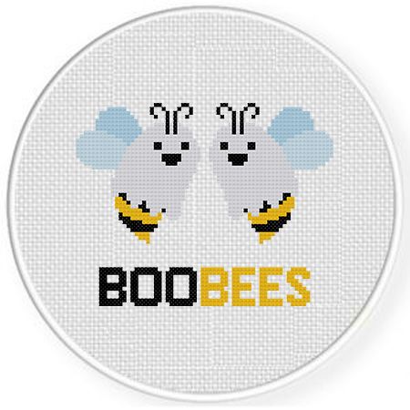 Boo Bees, Tiny Cross Stitch, Easy Cross Stitch Patterns, Funny Cross Stitch Patterns, Just Cross Stitch, Halloween Cross Stitches, Stitch Ideas, Cute Cross Stitch, Cross Stitch Funny