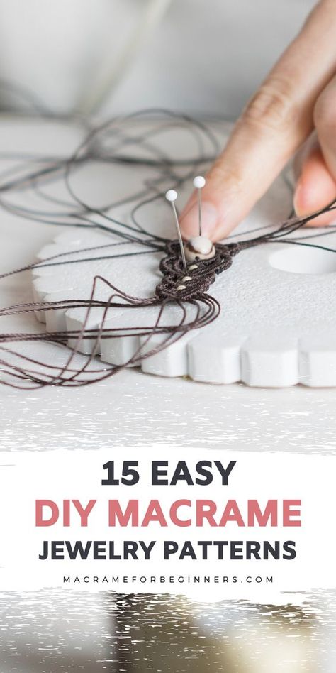 Macrame Jewelry Patterns, Macrame Easy, Easy Diy Macrame, Macrame For Beginners, Macrame Square Knot, Diy Macrame Earrings, Micro Macrame Tutorial, Macrame Jewelry Tutorial, Macrame Bracelet Tutorial