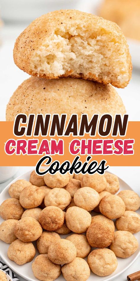 What Can I Make With Cream Cheese, Cinnamon Cream Cheese, Cream Cheese Cookies, Cheese Cookies, Chocolate Cookie Recipes, Cake Mix Recipes, Easy Cookie Recipes, Snickerdoodles, Cinnamon Sugar