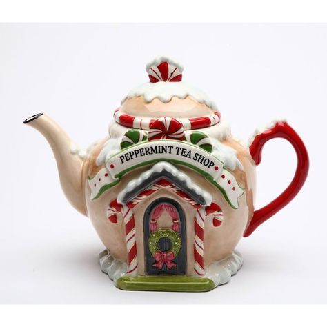 You'll love the Santa's Village Ceramic Teapot at Wayfair - Great Deals on all Kitchen & Tabletop products with Free Shipping on most stuff, even the big stuff. Candy Cane Tea, Santa's Village, Novelty Teapots, Peppermint Candy Cane, Ceramic Teapot, Peppermint Tea, Fine Ceramic, Teapots And Cups, Porcelain Teapot