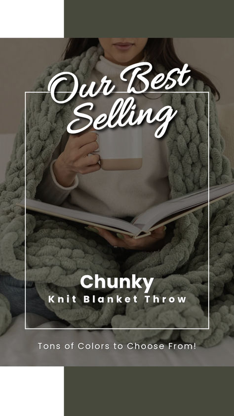 Our chunkier king chunky knit blanket features a tighter weave and 23% more yarn density, providing extra warmth and coziness. Great for unwinding after a long day, this chunky throw blanket for bed will make you feel wrapped in a soft, gentle hug. Whether you're relaxing on the couch, reading a book, or taking a nap, this crochet blanket will be your go-to comfort companion, making it an ideal thick blanket and a chunky blanket for all seasons. #blanket #giftsforher #giftsformom #giftsforwife Chunky Throw Blanket, Knot Blanket, Throw Blanket For Bed, Chunky Knit Throw Blanket, Blanket For Bed, Thick Blanket, Chunky Knit Throw, Blanket For Couch, Knit Throw