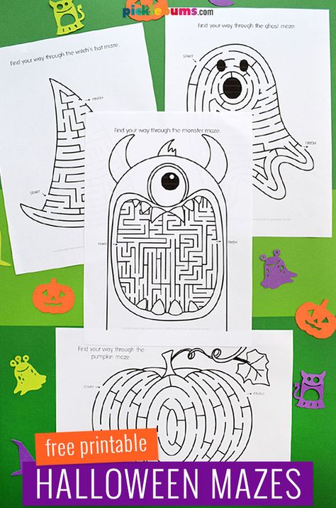 Kindergarten Mazes Printables, Free Maze Printables, Halloween Maze Printable, Free Printable Halloween Worksheets, 1st Grade Halloween Worksheets Free, Halloween Activities For Kindergarteners, Halloween Mazes For Kids Free Printable, Halloween Activities Printables, Halloween Puzzles For Kids