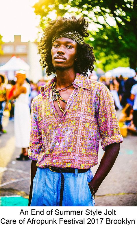 Soak up the last days of summer with the best street style looks from Afropunk Festival 2017 Brooklyn. Afro Punk Outfits Men, Boho Style Outfits Men, Men Hippie Outfits, Hippie Men Outfit, Mens Hippie Outfits, Male Hippie Outfits, Hippie Fashion Men, Hippie Outfits Men, Hippie Style Men