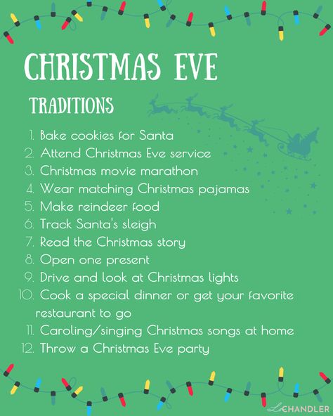 Christmas Traditions Ideas, Christmas Eve Service, Christmas Eve Traditions, Christmas Bucket List, Days Till Christmas, Watch Christmas Movies, Reindeer Food, Matching Christmas Pajamas, Hosting Holidays