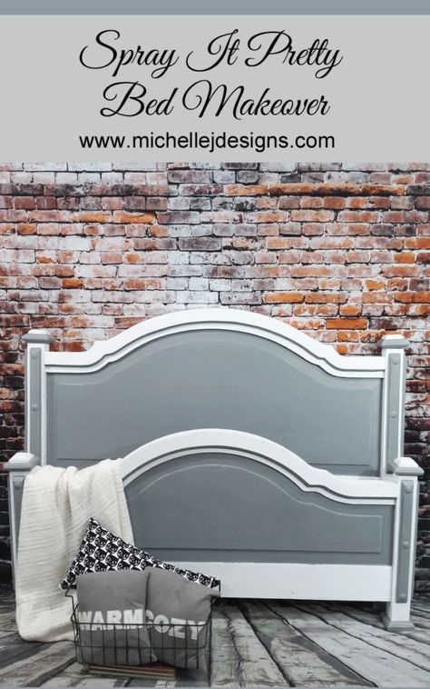 A Pretty Headboard That Will Make Your Head Spin :http://michellejdesigns.com/a-pretty-headboard-that-will-make-your-head-spin/ Tjoko Paint Ideas Bedroom, Refurbished Headboard Ideas, Paint Headboard Ideas, Painting Headboard Ideas, Chalk Paint Headboard Ideas, Painted Headboard Ideas, Refurbished Headboard, Pretty Headboard, Headboard Makeover