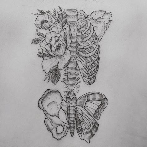 Feminine Linework Tattoo, Art A Level, Kunst Tattoos, Rad Tech, Flowers Tattoo, Thick Skin, Skeleton Art, Dark Art Drawings, Pencil Art Drawings