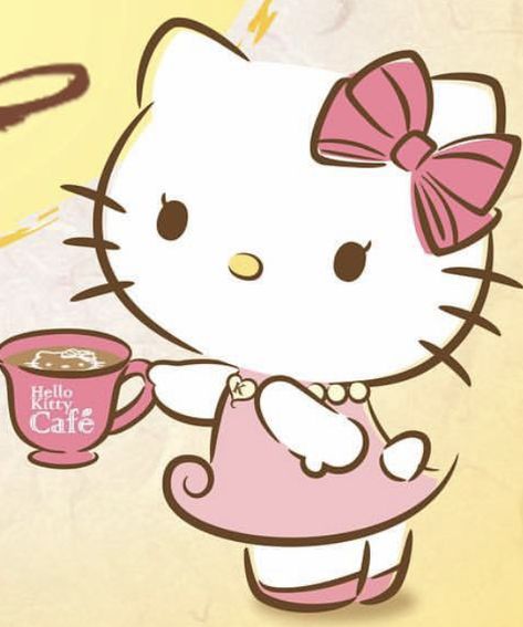 Hello Kitty Cafe Hello Kitty Boba Tea, Cafe Hello Kitty, Kitty Tattoos, Hello Kitty Cookies, Sanrio Collection, Seahorse Tattoo, Hello Kitty Imagenes, Hello Kitty Tattoos, Kitty Cafe