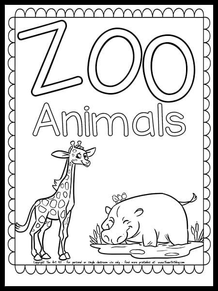 Zoo Animal Coloring Page - FREE Printable! Zoo Coloring Pages, Zoo Animal Coloring Pages, St Louis Zoo, Animals Coloring, Educational Activities For Kids, Fun Printables, Zoo Animal, Animal Coloring, Busy Day