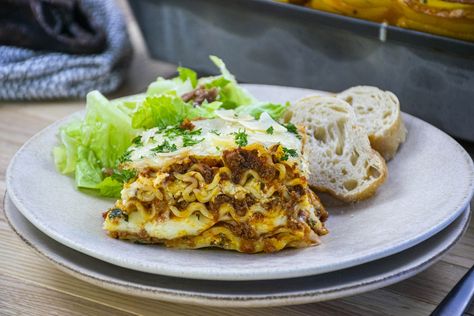 Bison Lasagna Bison Lasagna Recipe, Ground Bison, Bison Meat, Meat Lasagna, Cheese Lasagna, Adobo Sauce, Chipotle Pepper, No Noodle Lasagna, Meat Sauce