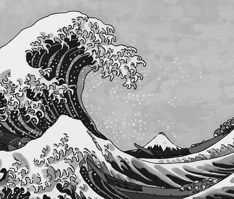 The Great Wave of Kanagawa – Black and White Black And White Tapestry, The Great Wave Of Kanagawa, Wave Of Kanagawa, 1366x768 Wallpaper, Grey And White Wallpaper, Off White Wallpapers, 1366x768 Wallpaper Hd, White Tapestry, Macbook Air Wallpaper