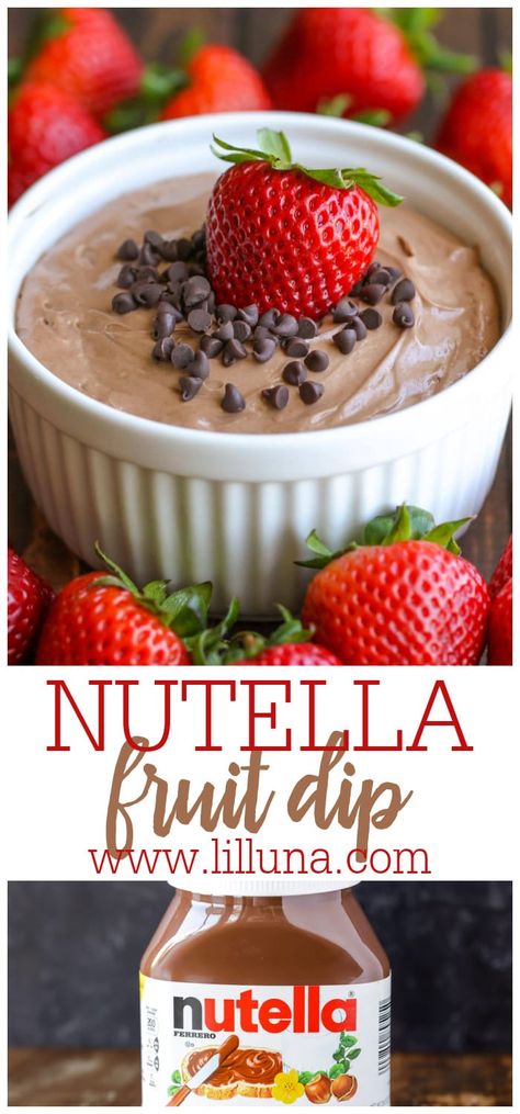 Nutella Dip Recipes, Nutella Fruit Dip, Nutella Dip, Nutella Cream Cheese, Cream Cheese Whipped Cream, Easy Fruit Dip, Cream Cheese Fruit Dip, Fruit Dips Recipes, Sweet Dips