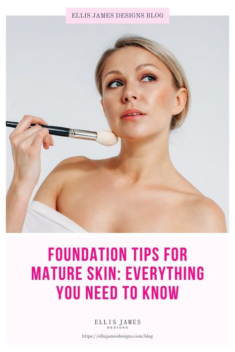 One of the biggest things to change as we get older is our skin. With new needs that arise with time, how do we apply foundation on mature skin? Here's how. | Mature Skin Foundation Routine | The best foundation for mature skin | How to apply foundation on mature skin | Makeup Tips for Mature Skin | Applying Liquid Foundation on Mature Skin | Applying Cream Foundation on Mature Skin | Applying Powder Foundation on Mature Skin | #founditonamazon Makeup To Look Younger, Smokey Eye Makeup Steps, Top Foundations, Types Of Foundation, The Best Foundation, Natural Makeup Tips, Foundation Routine, Foundation Tips, Apply Foundation