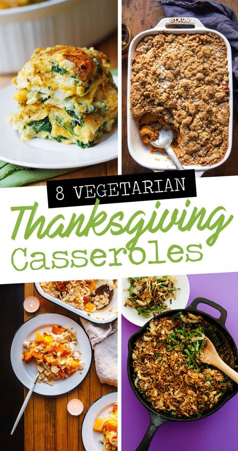 The superheroes of busy weeknights, the staples of holiday feasts, the one pan wonders...here are 8 #vegetarian #Thanksgiving casserole recipes! They're healthy and full of flavor, making them a tasty dinner idea during back-to-school season and busy weeknights. // Live Eat Learn Thanksging Recipes, Thanksgiving Casseroles, Squash Lasagne, Holiday Butter, Vegetarian Casserole Recipes, Thanksgiving Main Dish, Thanksgiving Casserole Recipes, Vegetarian Holiday Recipes, Pescatarian Meals