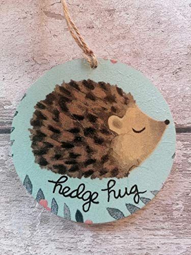 Cricut Ornaments, Hedgehog Ornament, Wood Slice Decor, Hedgehog Christmas, Glass Wear, Hedgehog Gifts, Silhouette Drawing, Wooden Slices, Wooden Christmas Ornaments