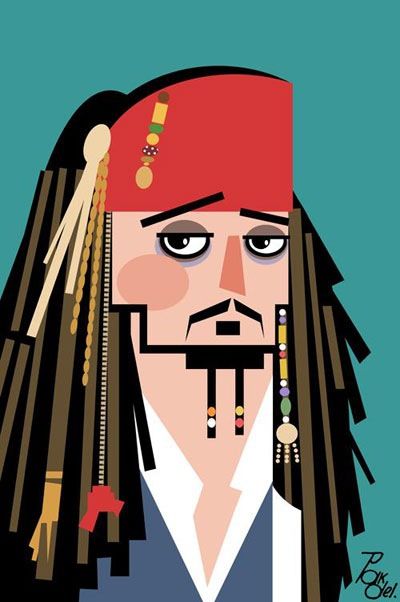 Jack sparrow Koobism Art, Geometric Portrait, Cubist Art, Cubism Art, Tableau Art, Jack Sparrow, Wow Art, Mini Canvas Art, Geometric Art