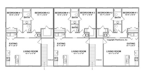 J0418-11-6 Floor plan - Ad Copy 6 Units Apartment Floor Plan, Four Apartment Building Plan, Multi Apartment Building, 6 Plex Apartment, Multi Family Floor Plans, Multi Family Apartment Building, Small Apartment Building Design Plan, 6 Plex Floor Plans, Apartment Unit Floor Plan