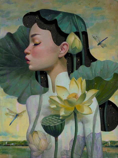 Bao Pham, Vietnam Art, Art Daily, Arte Inspo, 그림 그리기, Pretty Art, 21st Century, Painting Inspiration, Portrait Painting