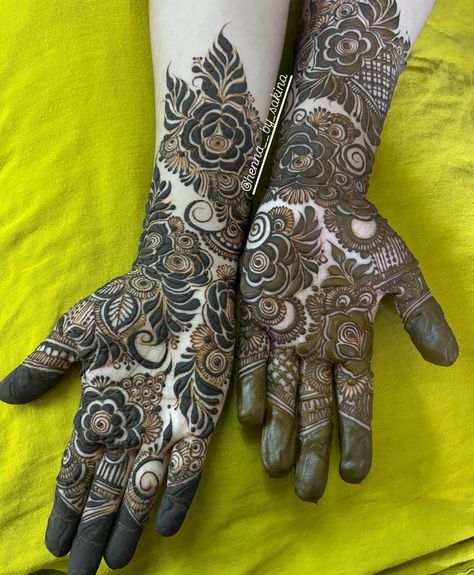 Full Hand Mehndi Designs Khafif, New Mehndi Designs Full Hand, Kids Mehendi Designs Hands, Stylish Mehndi Designs For Front Hand, Latest Mehndi Designs Front Hand, Indo Arabic Mehendi, Full Back Hand Mehndi Designs, Half Hand Mehndi Design, Learn Mehndi