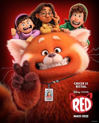 Turning Red movie poster Panda Movies, Pixar Films, Turning Red, Film Disney, Animation Movie, Pixar Movies, Bear Stuffed Animal, Bear Doll, Red Panda