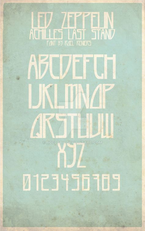 Art Nouveau Typography, Led Zeppelin I, Lettering Styles Alphabet, Funky Fonts, Journal Fonts, Typography Alphabet, Old English Font, Hand Lettering Art, Hand Lettering Fonts