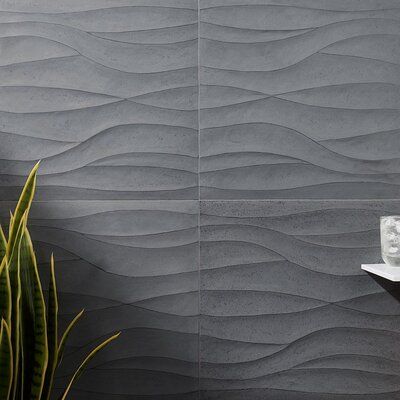 Explore a new level of design with the Ophelia collection. This high-end series of raised limestone is the perfect centerpiece for your next project. Dress up a backsplash or accent wall with this textured natural stone masterpiece. Ophelia is offered in a wave pattern as well as a leaf-like pattern. Color: Petra Nero | Ivy Hill Tile Ophelia Wave 18 in. x 18 in. Honed Limestone Marble Wall Tile (4.5 Sq. Ft. / Case) in Brown | 18 H x 18 W x 0.59 D in | Wayfair Cr Design, Gray Backsplash, Limestone Tiles, Modern Backsplash, Dimensional Tile, Backsplash Wall, Marble Wall Tiles, Waves Pattern, Outdoor Showers