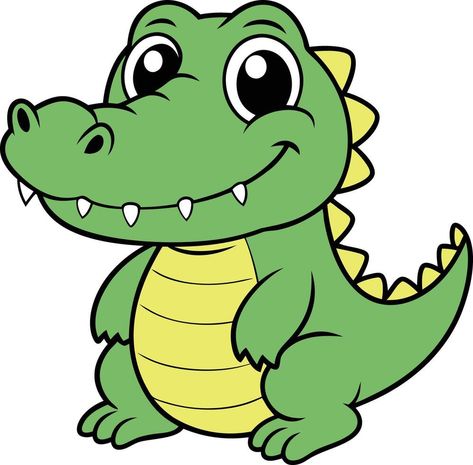 Cute Crocodile Illustration Cute Crocodile Illustration, Crocodile Clipart, Crocodile Illustration, Cute Crocodile, Heart Tree, Logo Banners, Cityscape Photos, Wild Animal, Free Vectors