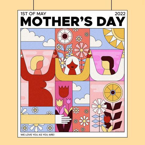 Mother's Day Poster design, flat illustration Mother’s Day Poster Design, Mothers Day Poster Design Graphics, Mother's Day Poster Layout, Mother’s Day Graphic, Mothers Day Poster Design, Mother's Day Poster, Mothers Day Post, Chinese Graphic, Mothers Day Poster