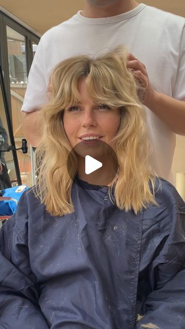 The Hair Bros on Instagram: "A beautiful soft grown out fringe. 

I think it’s fair to say that this haircut has become a bit of a trademark of ours over the years. 
Always lovely to cut another hair dressers hair. How good does @sarahgazard_colour look! ✅

Beautiful colour at Sarah’s studio by @ashcooke__hair. 

#thehairbros #fyp #fringe #hairvid #bangs" Beach Bangs Hair, Textured Fringe Women, Cows Lick Fringe, Fringe Ideas For Long Hair, Farrah Faucette Hair, Daisy Edgar Jones Hair Bangs, Low Maintenance Fringe, Side Bang Medium Length Hair, How To Fix Bad Bangs