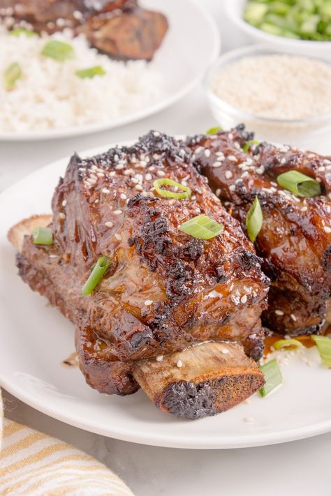 Air Fryer Short Ribs - Kitchen Divas Short Rib Recipes Air Fryer, Air Fryer Short Ribs Recipe, Air Fryer Short Ribs, Ribs Air Fryer, Pork Short Ribs, Bbq Short Ribs, Tender Ribs, Short Ribs Recipe, Mediterranean Spices