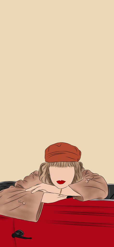 Taylor Swift Red Art, Taylor Swift Art Wallpaper, Taylor Swift Illustration Art, Taylor Swift Art Painting, Taylor Swift Tshirt Ideas, Red Taylor Swift Wallpaper, Taylor Swift Drawing Easy, Lagu Taylor Swift, Taylor Swift Red Wallpaper