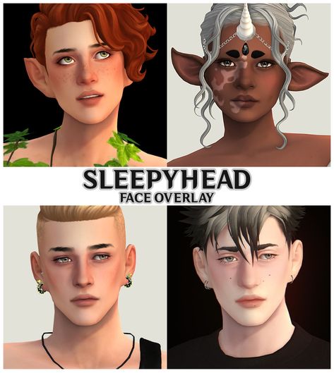 SLEEPYHEAD FACE OVERLAY Skin Blend Sims 4 Cc Maxis Match, Sims 4 Cc Skin Blend Maxis Match, Sims 4 Maxis Match Face Overlay, Sims 4 Maxis Match Eyes Default, Sims 4 Cc Crooked Nose, Sims 4 Face Skin Overlay, Sigrun Skin Overlay Sims 4, Sims 4 Hand Replacement, Sims 4 Cc Makeup Skin Overlay