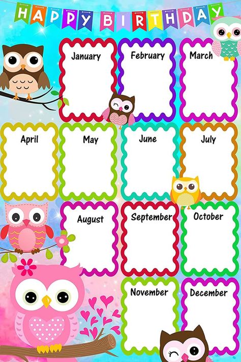 Birthday Gifts From Teacher, Birthday Charts For Kindergarten, Student Birthday Gifts From Teacher, Birthday Calendar Classroom, Birthday Chart Classroom, Preschool Classroom Themes, Student Birthday Gifts, Birthday Board Classroom, Birthday Chart