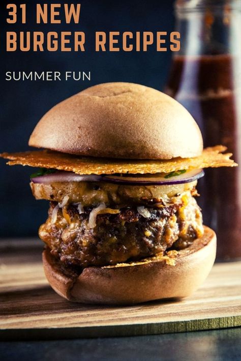 Summer Burger Ideas, Unique Burgers Ideas, Gourmet Beef Burgers, Burger Ideas Toppings, Beef Burger Ideas, Smash Burger Ideas, Fun Burger Recipes, Hamburger Toppings Ideas, Fancy Burger Recipes