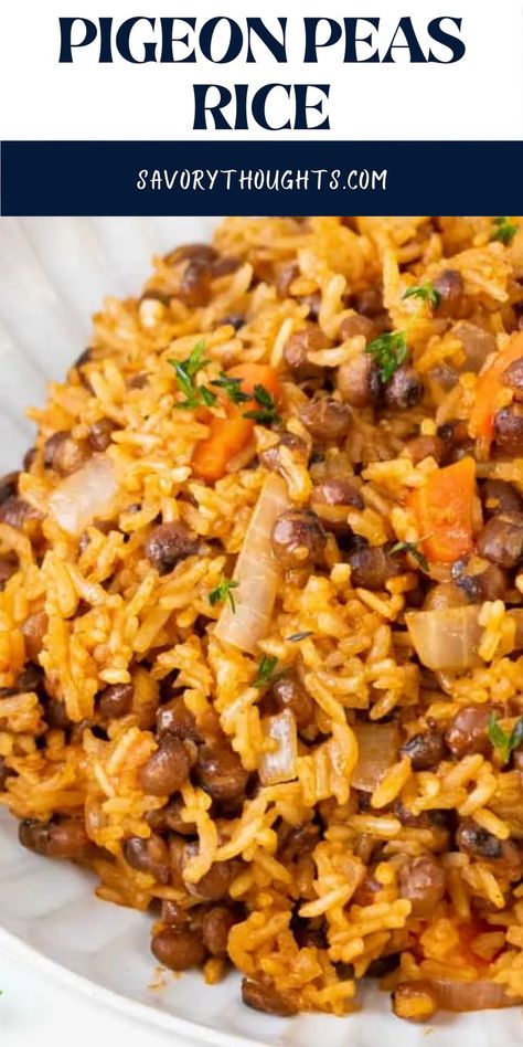 For a super easy instant pot spin on Pigeon Peas Rice, you have come to the right place! Puerto Rican Rice And Pigeon Peas, Pigeon Peas Recipe, Pigeon Peas And Rice, Rice And Pigeon Peas, Field Peas, Peas And Rice, Peas Rice, Drink Board, Vegan Thanksgiving Dinner