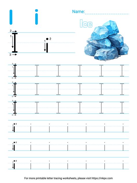 I Tracing Worksheet, Letter I Template Free Printable, Letter I Coloring Pages Free Printables, September Homeschool, Letter I Tracing, Printable Letter I, Letter I Tracing Worksheet, Handwriting Paper Kindergarten, Kindergarten Writing Paper