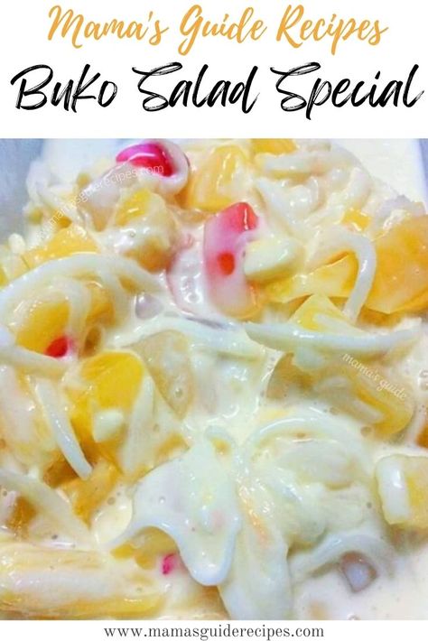 Buko Salad Special Pinoy Fruit Salad Recipe, Filipino Thanksgiving Recipes, Buko Salad Filipino Desserts, Filipino Fruit Salad Recipe, Filipino Salad Recipes, Buko Salad Recipe, Laing Recipe, Filipino Fruit Salad, Buko Salad