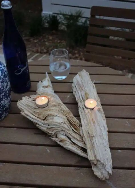 Driftwood Candle Holder, Driftwood Candle Holders, Driftwood Candle, Driftwood Furniture, Driftwood Diy, Driftwood Projects, Driftwood Branch, Driftwood Decor, Driftwood Crafts