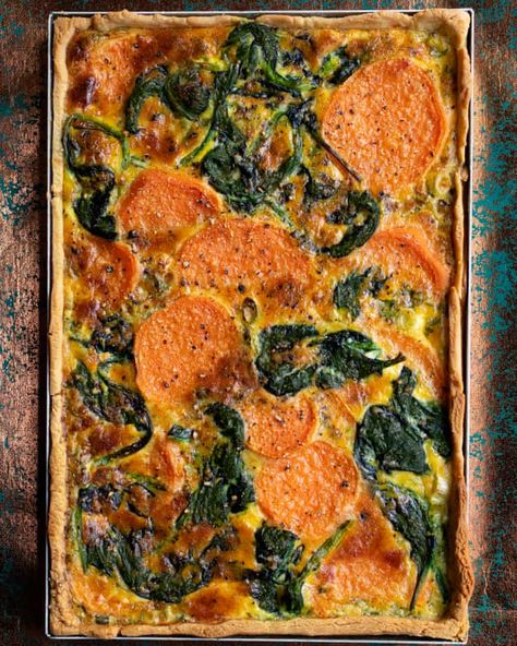 Prune Pie, Spinach Tart, Sweet Potato Slices, Nigel Slater, Meat Free Recipes, Savory Pastry, Weekend Meals, Gourmet Cooking, Savoury Baking