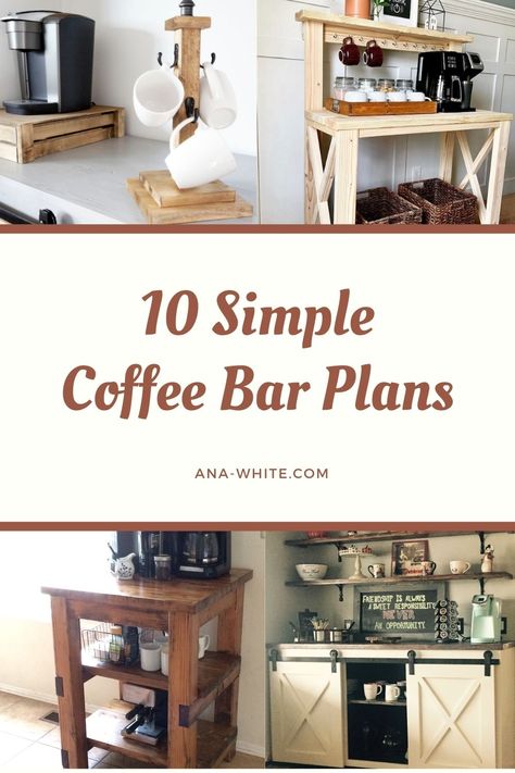 Simple Coffee Bar, Diy Coffee Bar Table, Home Coffee Station, Coffee Bar Cart, At Home Coffee, Diy Coffee Station, Coffee Cabinet, Mug Storage, Coffee Bar Station