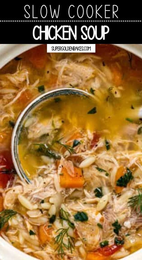 Chicken Soup Recipes Crockpot, Whole Chicken Soup, Chicken Breast Soup, Detox Chicken Soup, Slow Cooker Chicken Soup, Chicken Soup Slow Cooker, Chicken Soup Crockpot, Chicken Soup Recipes Homemade, Crockpot Chicken Thighs