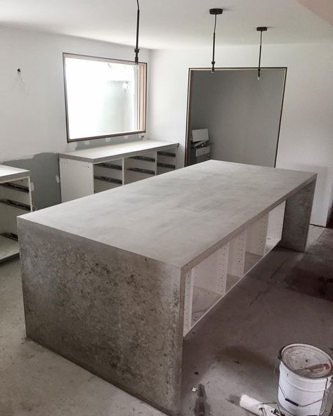 Concrete Benchtop Kitchen, Concrete Benchtop, Concrete Bench Top, Concrete Bench, Modern Luxury Bedroom, Concrete Design, Kitchen Units, September 28, Concrete Countertops